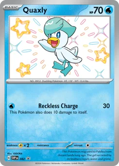 Quaxly Pokemon card from Scarlet & Violet Black Star Promos, card number 82