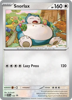 Snorlax Pokemon card from Scarlet & Violet Black Star Promos, card number 122