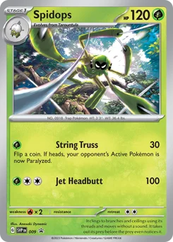 Spidops Pokemon card from Scarlet & Violet Black Star Promos, card number 9