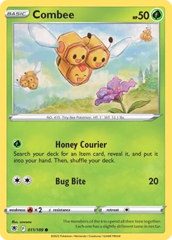 Combee Pokemon card from Astral Radiance, card number 11