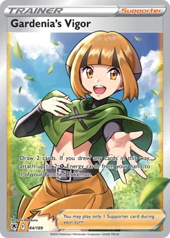 Gardenia's Vigor Pokemon card from Astral Radiance, card number 184