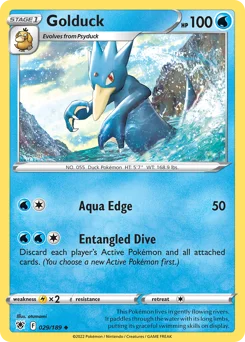 Golduck Pokemon card from Astral Radiance, card number 29