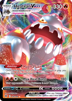 Heatran VMAX Pokemon card from Astral Radiance, card number 26