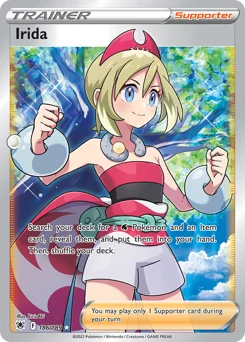 Irida Pokemon card from Astral Radiance, card number 186