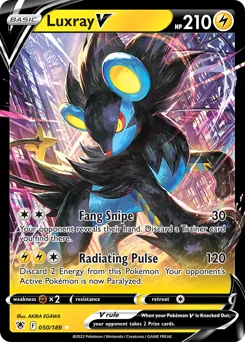 Luxray V Pokemon card from Astral Radiance, card number 50