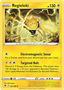 Regieleki Pokemon card from Astral Radiance, card number 51