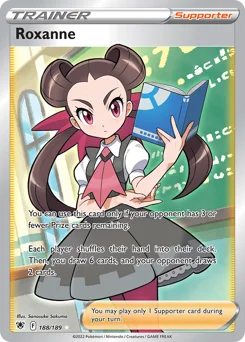 Roxanne Pokemon card from Astral Radiance, card number 188