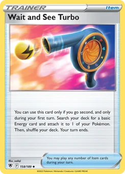 Wait and See Turbo Pokemon card from Astral Radiance, card number 158