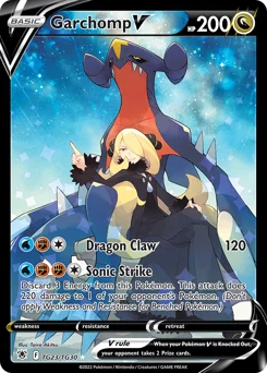 Garchomp V Pokemon card from Astral Radiance Trainer Gallery, card number TG23