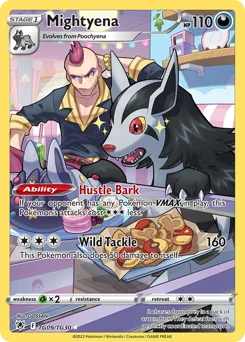 Mightyena Pokemon card from Astral Radiance Trainer Gallery, card number TG09