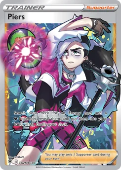 Piers Pokemon card from Astral Radiance Trainer Gallery, card number TG28