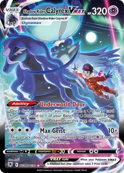 Shadow Rider Calyrex VMAX Pokemon card from Astral Radiance Trainer Gallery, card number TG18