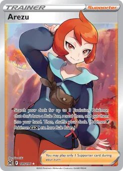 Arezu Pokemon card from Lost Origin, card number 189