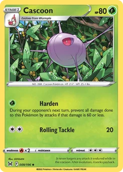 Cascoon Pokemon card from Lost Origin, card number 9