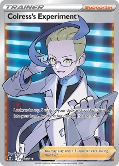 Colress's Experiment Pokemon card from Lost Origin, card number 190