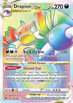 Drapion VSTAR Pokemon card from Lost Origin, card number 200
