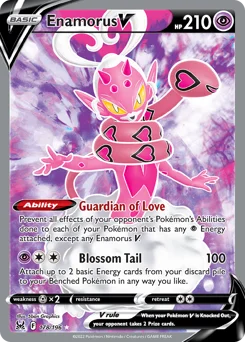 Enamorus V Pokemon card from Lost Origin, card number 178