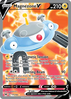 Magnezone V Pokemon card from Lost Origin, card number 175