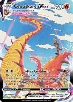 Centiskorch VMAX Pokemon card from Lost Origin Trainer Gallery, card number TG15