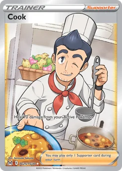 Cook Pokemon card from Lost Origin Trainer Gallery, card number TG25