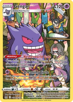 Gengar Pokemon card from Lost Origin Trainer Gallery, card number TG06