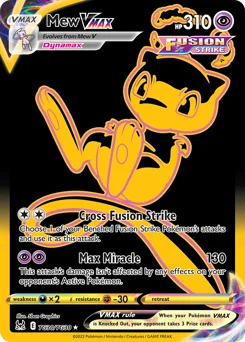 Mew VMAX Pokemon card from Lost Origin Trainer Gallery, card number TG30