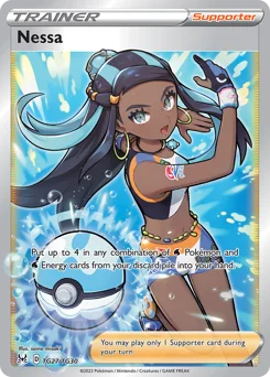 Nessa Pokemon card from Lost Origin Trainer Gallery, card number TG27