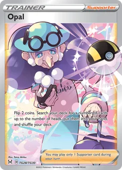 Opal Pokemon card from Lost Origin Trainer Gallery, card number TG28