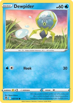 Dewpider Pokemon card from Silver Tempest, card number 47