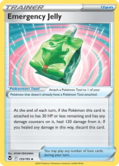 Emergency Jelly Pokemon card from Silver Tempest, card number 155