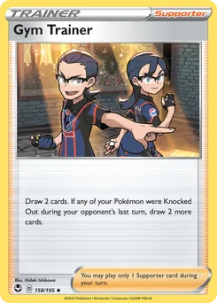 Gym Trainer Pokemon card from Silver Tempest, card number 158