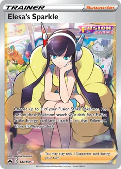 Elesa's Sparkle Pokemon card from Crown Zenith, card number 147