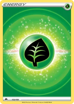 Grass Energy Pokemon card from Crown Zenith, card number 152