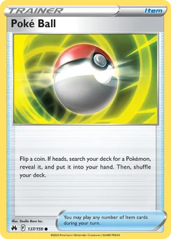 Poké Ball Pokemon card from Crown Zenith, card number 137