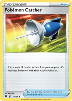Pokémon Catcher Pokemon card from Crown Zenith, card number 138