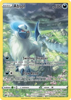 Absol Pokemon card from Crown Zenith Galarian Gallery, card number GG16