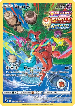 Deoxys Pokemon card from Crown Zenith Galarian Gallery, card number GG12
