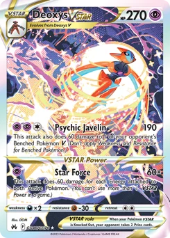 Deoxys VSTAR Pokemon card from Crown Zenith Galarian Gallery, card number GG46