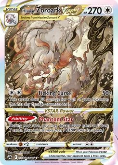 Hisuian Zoroark VSTAR Pokemon card from Crown Zenith Galarian Gallery, card number GG56