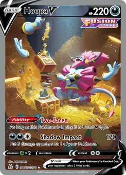 Hoopa V Pokemon card from Crown Zenith Galarian Gallery, card number GG53
