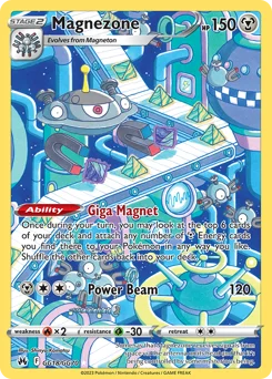 Magnezone Pokemon card from Crown Zenith Galarian Gallery, card number GG18