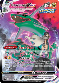 Rayquaza VMAX Pokemon card from Silver Tempest Trainer Gallery, card number TG20
