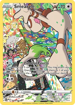 Smeargle Pokemon card from Silver Tempest Trainer Gallery, card number TG10