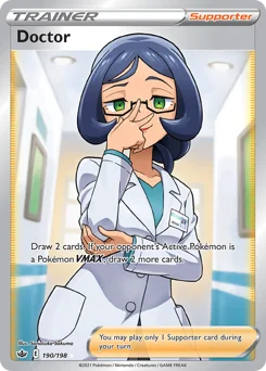 Doctor Pokemon card from Chilling Reign, card number 190