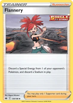 Flannery Pokemon card from Chilling Reign, card number 139