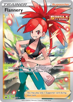 Flannery Pokemon card from Chilling Reign, card number 191