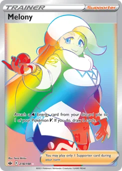 Melony Pokemon card from Chilling Reign, card number 218