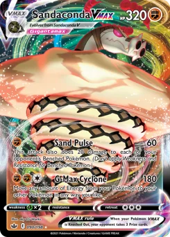 Sandaconda VMAX Pokemon card from Chilling Reign, card number 90