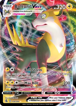 Boltund VMAX Pokemon card from Fusion Strike, card number 104