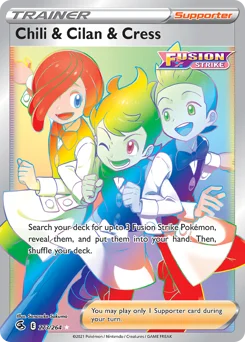 Chili & Cilan & Cress Pokemon card from Fusion Strike, card number 273